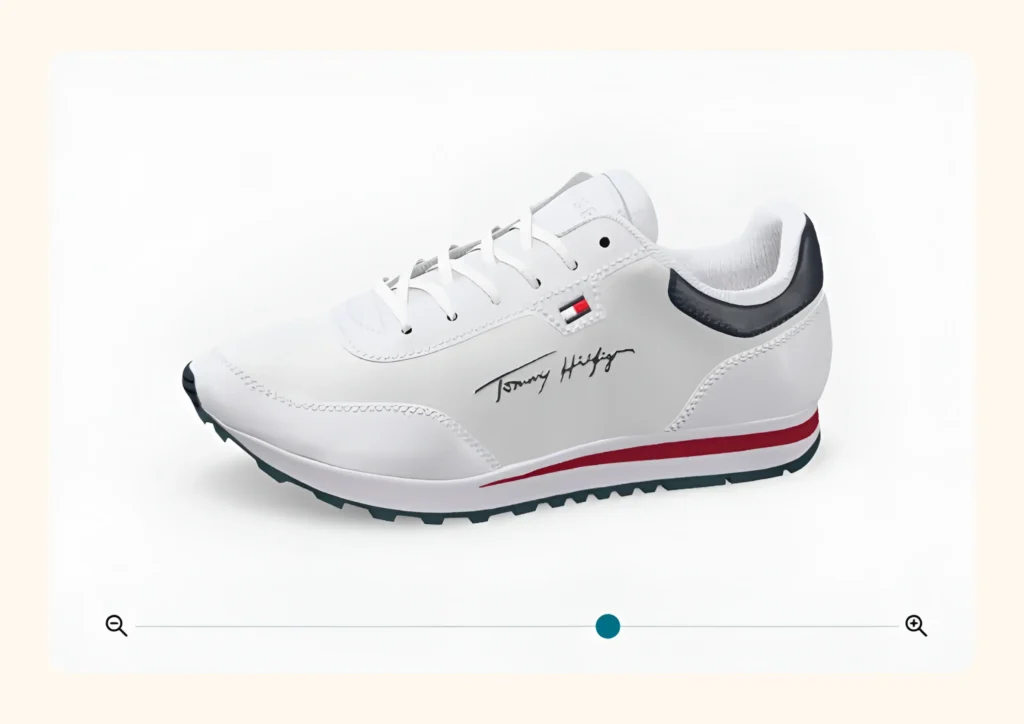 White Leather Low-Top Sneakers, UK 9